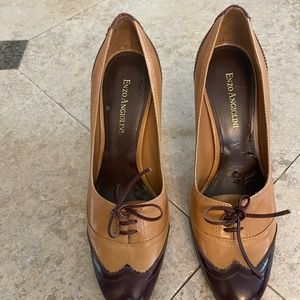 Leather soles high- heels pumps